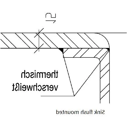 Felár varrattalan beépíthető mosogatóhoz