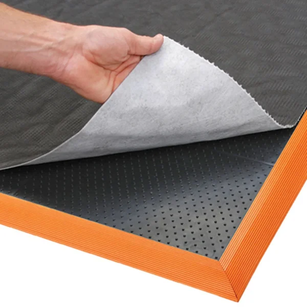 Sorb Stance™ 580 Notrax munkahelyi gumiszőnyeg Fekete/Narancssárga 91cm x 316cm