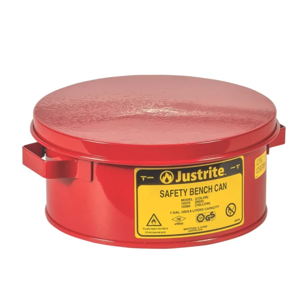 Biztonsági asztali kannák 1007 Justrite oldószeres dugattyús kannák Piros 23.8cm x 8.3cm