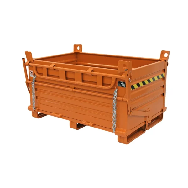 Acél alsó nyíló fenekű konténerek - 2 ajtó SL2 Sall alsó nyíló fenekű konténerek Narancssárga 100 x 80 x 91 cm