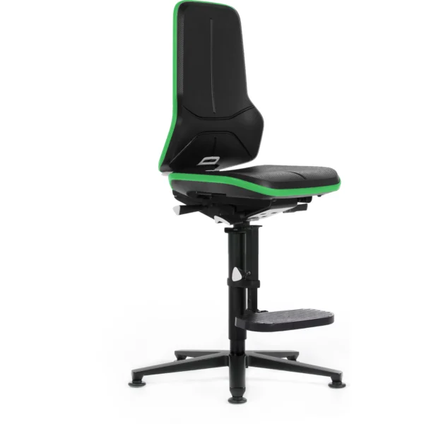 ESD NEON 3 fix talpas, lábtartós ESD munkaszék
