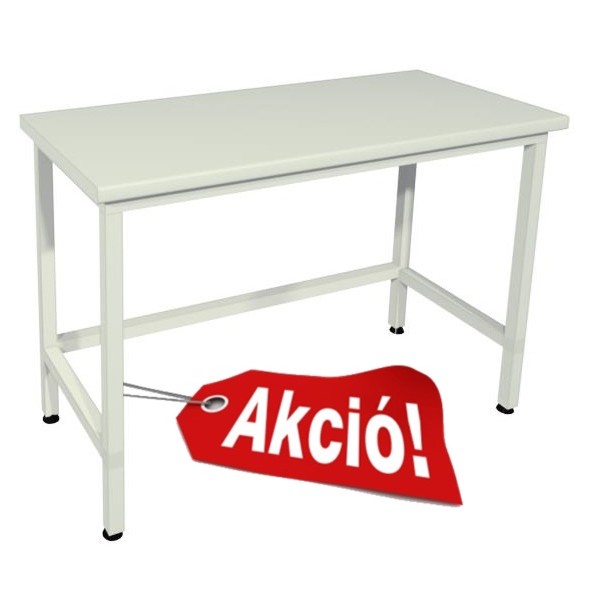 Munkaasztal, ipari asztal, laborasztal ``H`` alakú vázzal, szintezőlábakkal